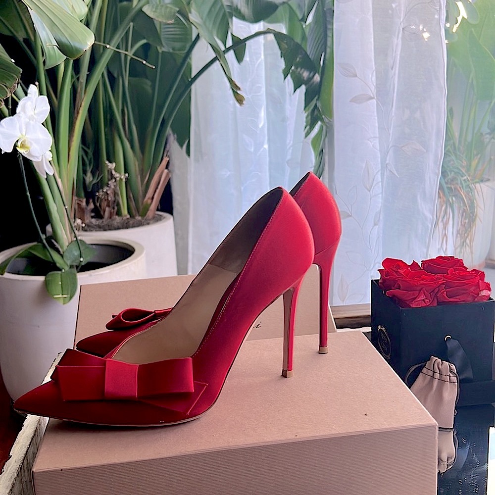 Gianvito Rossi KYOTO 105 silk satin bow pumps